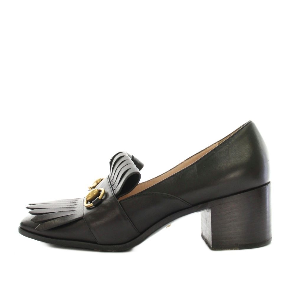 グッチ GUCCI パンプス ホースビットローファー スクエアトゥ チャン