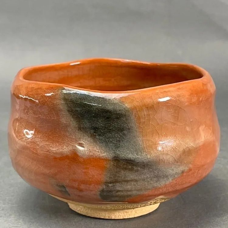 幽玄】桂窯 檜垣崇楽 赤茶碗 共箱 茶道具 茶碗 抹茶碗 - メルカリ