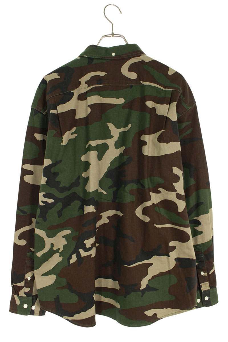 SUPREME 25AW スモールボックスカモ柄デニム長袖シャツ シュプリーム 25AW Small Box Denim Shirt Woodland Camo スモール