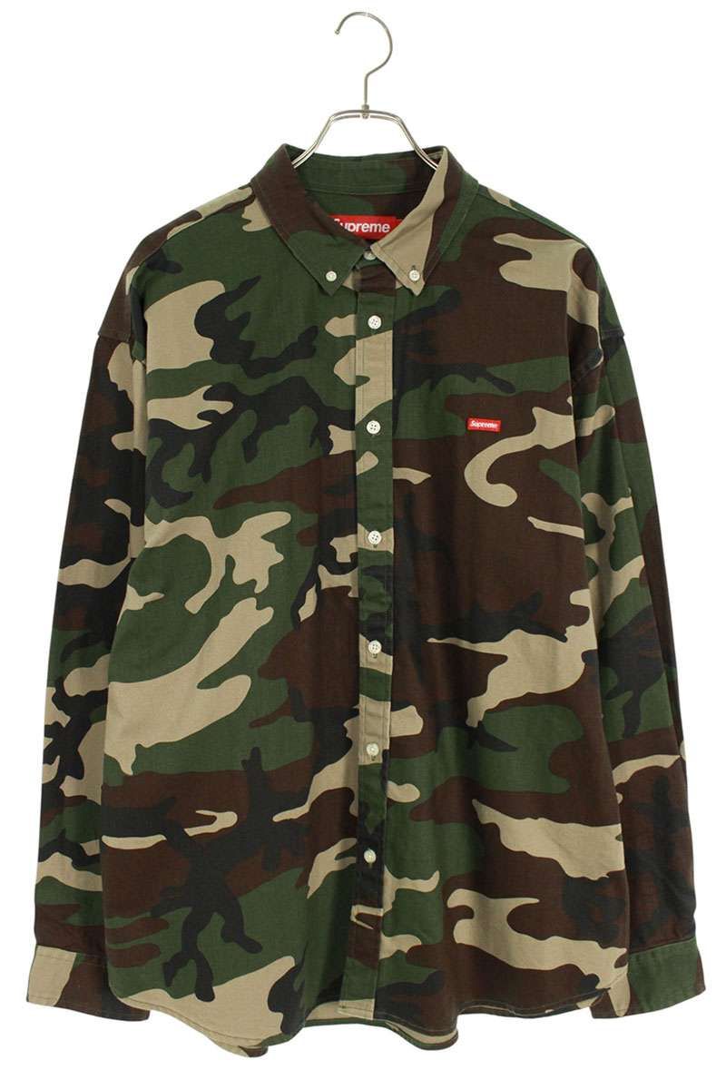 SUPREME 25AW スモールボックスカモ柄デニム長袖シャツ シュプリーム 25AW Small Box Denim Shirt Woodland Camo スモール