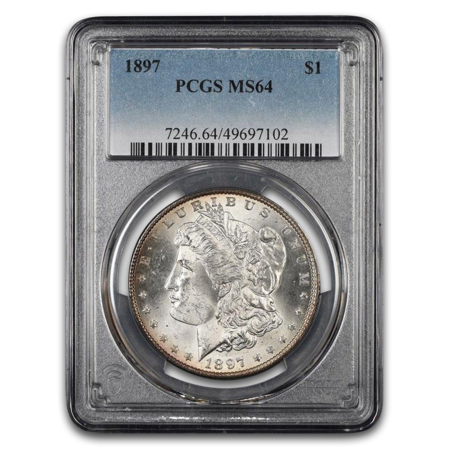 1897年 モルガン・ダラー MS-64 PCGS（表面ライトトーニング） - メルカリ