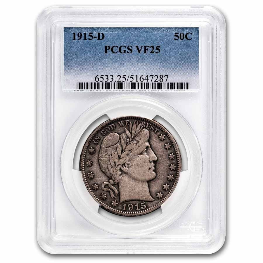 1915-D バーバー ハーフダラー VF-25 PCGS - メルカリ