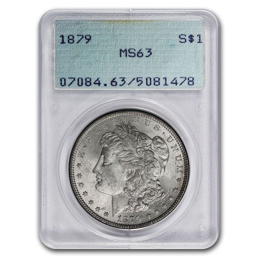 1879年モルガン・ダラー MS-63 PCGS（オールド・ラトラー・ホルダー