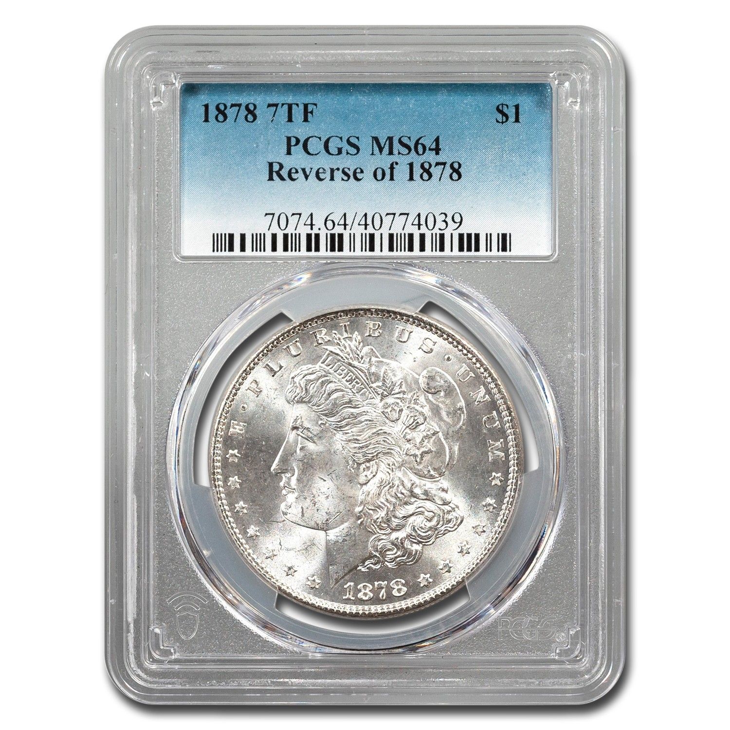 1878年 モルガン・ダラー 7TF Rev.78 MS-64 PCGS - メルカリ