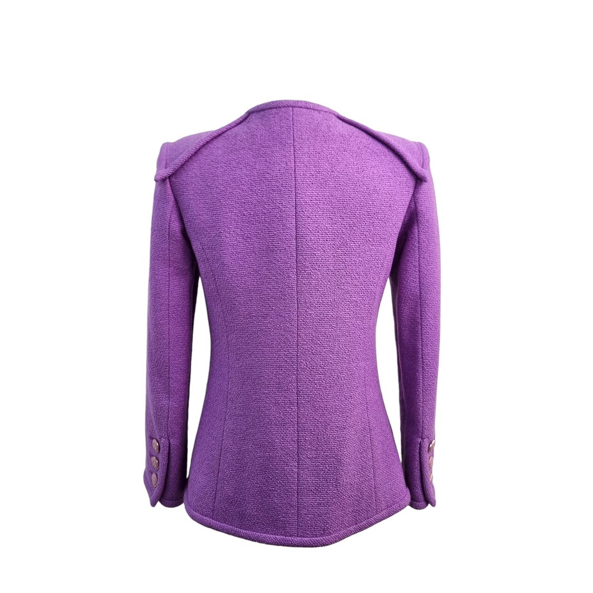 34 CHANEL P62716ツイードジャケット PURPLE SMWRVCWU - メルカリ