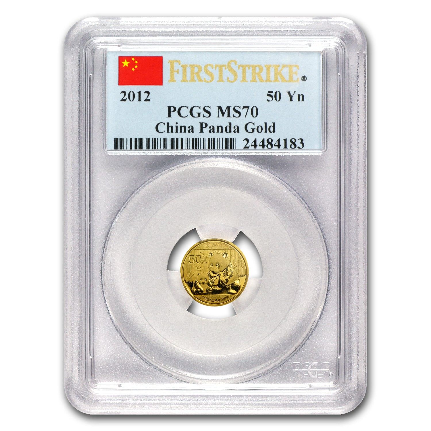 2012年 中国 1/10オンス ゴールド パンダ MS-70 PCGS (ファースト