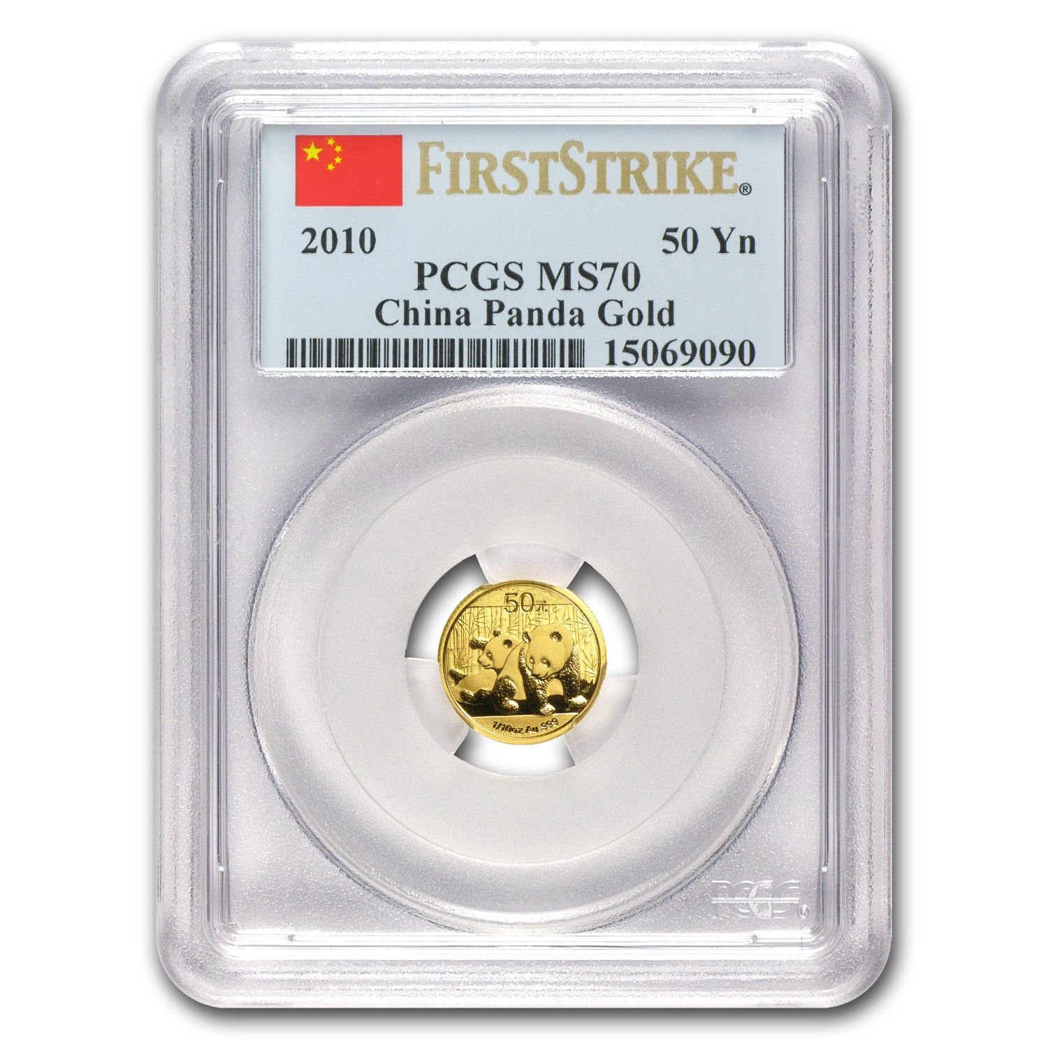 2010年 中国 1/10オンス ゴールド パンダ MS-70 PCGS (ファースト