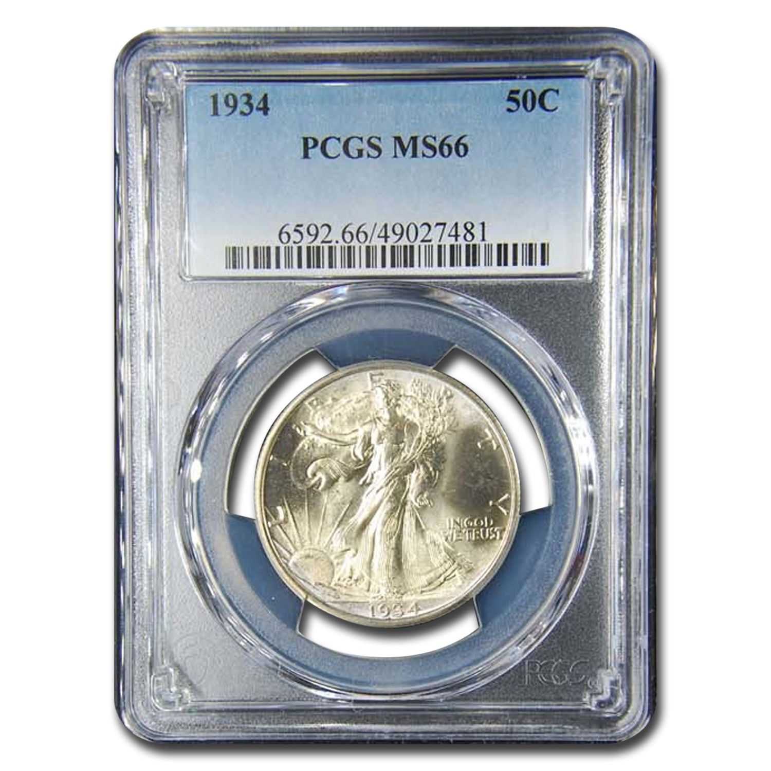 1934年ウォーキング・リバティ・ハーフダラー MS-66 PCGS - メルカリ