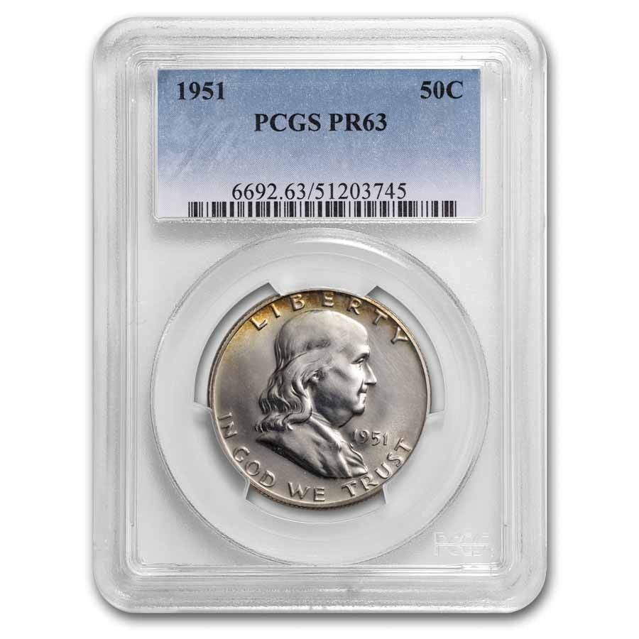1951年 フランクリン ハーフダラー PR-63 PCGS - メルカリ