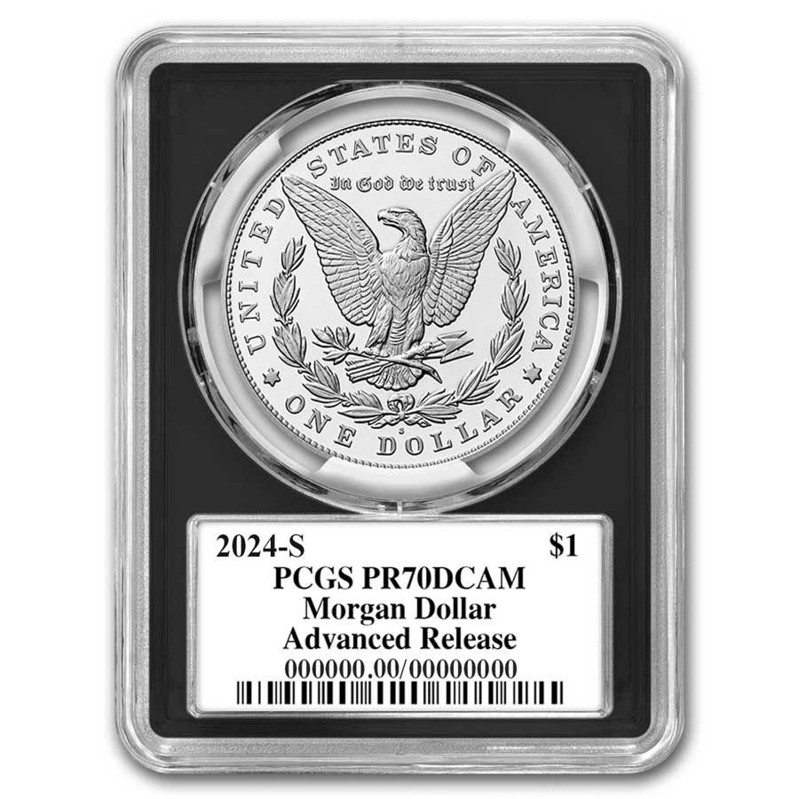 2024-S プルーフ シルバー モルガン ダラー PR-70 PCGS (AR、ブラック