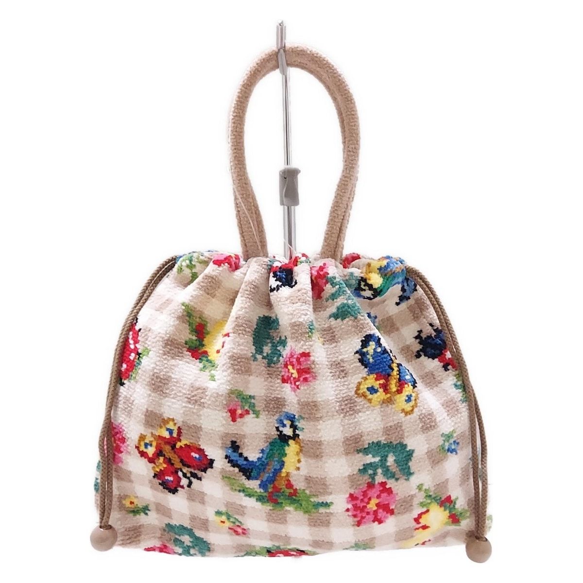 FEILER(フェイラー) トートバッグ美品 - ベージュ×白×マルチ ハイジ