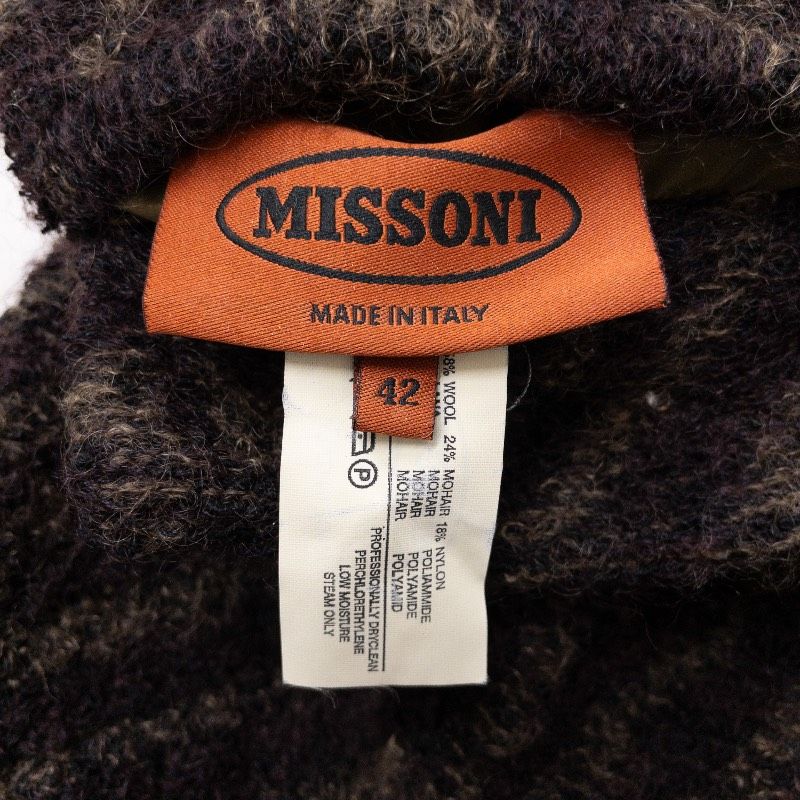 MISSONI ミッソーニ ロングコート リバーシブル モヘヤ ウール