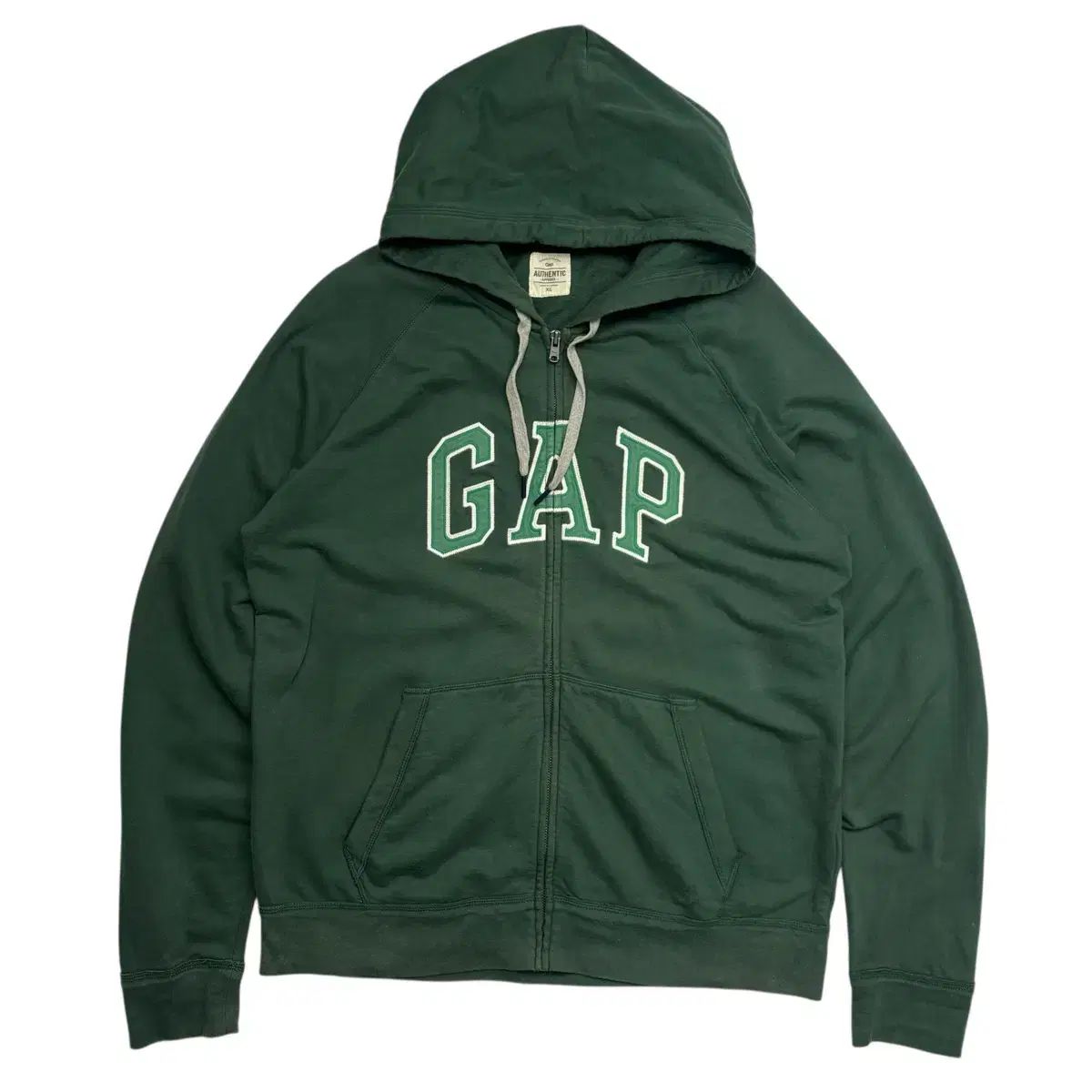 GAP ギャップ y2k グリーン フードジップアップ XL - メルカリ