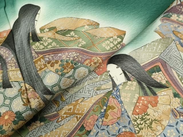 平和屋着物○友禅師・京の名工・伝統工芸士・樽本伊勢蔵 訪問着 十二単