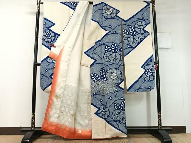 平和屋着物○豪華振袖 総絞り 駒刺繍 吉祥桐花文 正絹 逸品