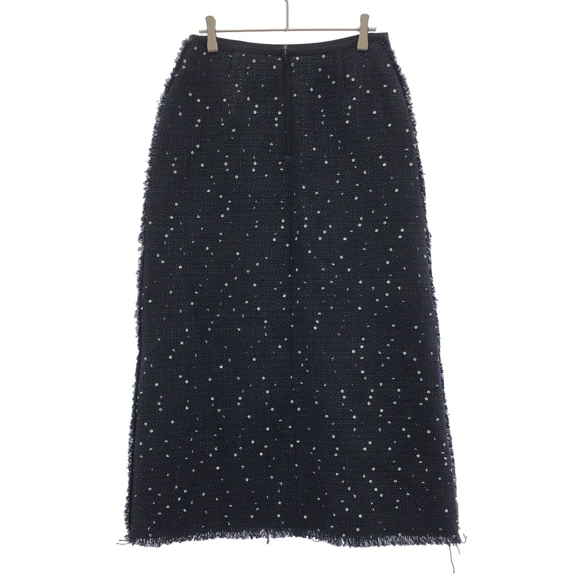 ebure 2024 新品紙タグ付き　ツイードスカート 36 ネイビー ebure 2024 新品紙タグ付き ツイードスカート 36 ネイビー