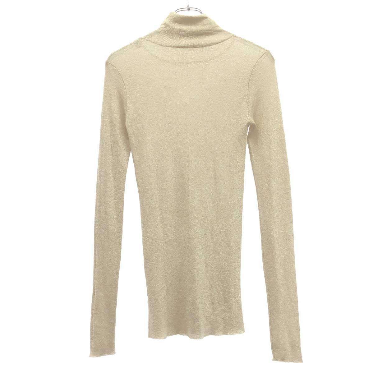 ブルネロクチネリ ニット セーター ラメ カシミヤ M グレー ゴールド色 BRUNELLO CUCINELLI ブルネロクチネリ グリッターラメ タートルネック