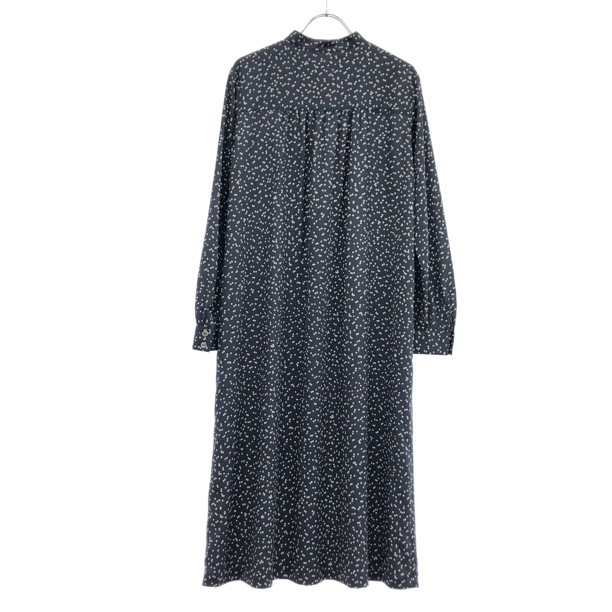 A.P.C アーペーセー ドットボウタイ シャツワンピース ネイビー 34