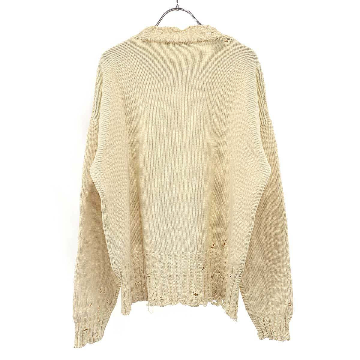 MARNI マルニ 22AW コットンダメージロゴニットセーター GCMG0210A0 