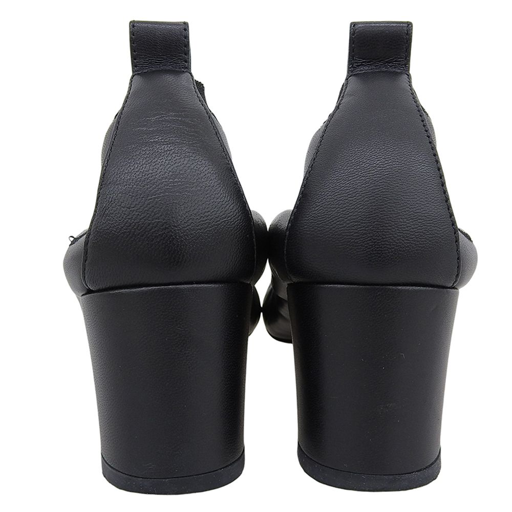 CHANEL シャネル 美品 ココマーク刺繍 ラウンドトゥ チャンキーヒール