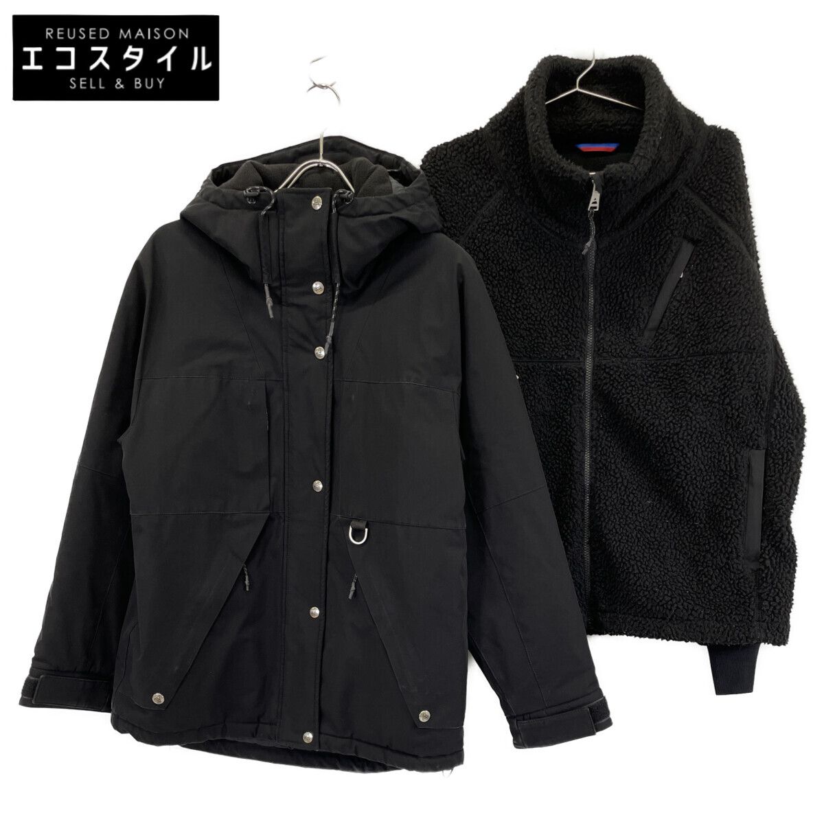 Spick&Span スピック＆スパン ｹｰﾌﾟﾊｲﾂ別注 ﾌﾞﾗｯｸ ｱﾉﾗｯｸ×ﾌﾘｰｽ 3WAY