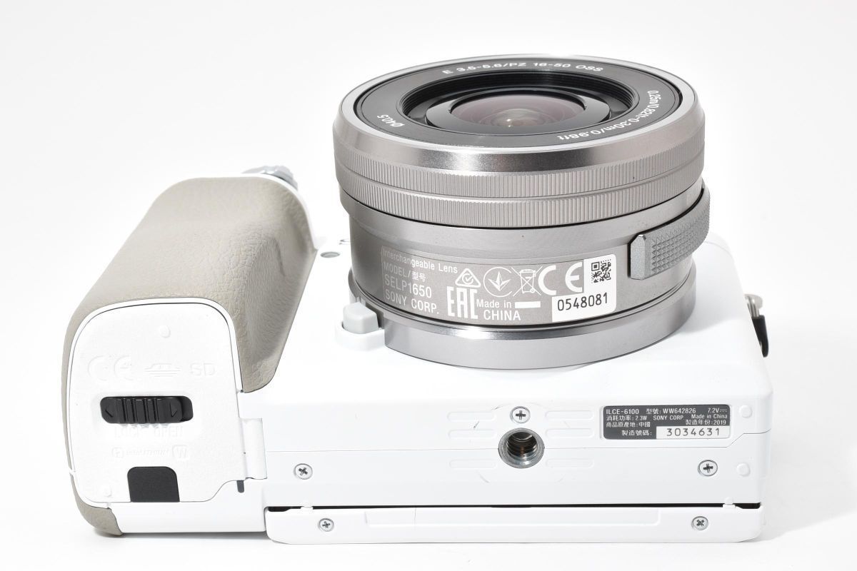 ショット数極少114回 美品 SONY α6100 ILCE-6100 ホワイト + E PZ 16