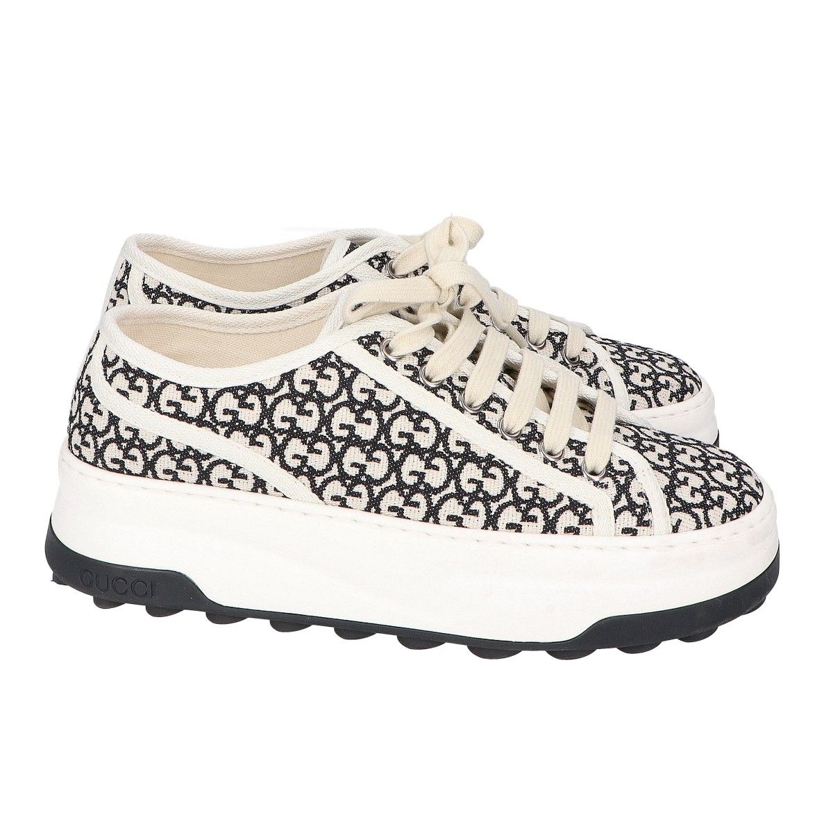 GUCCI グッチ 【美品】TENNIS 1977 GGキャンバス プラットフォーム