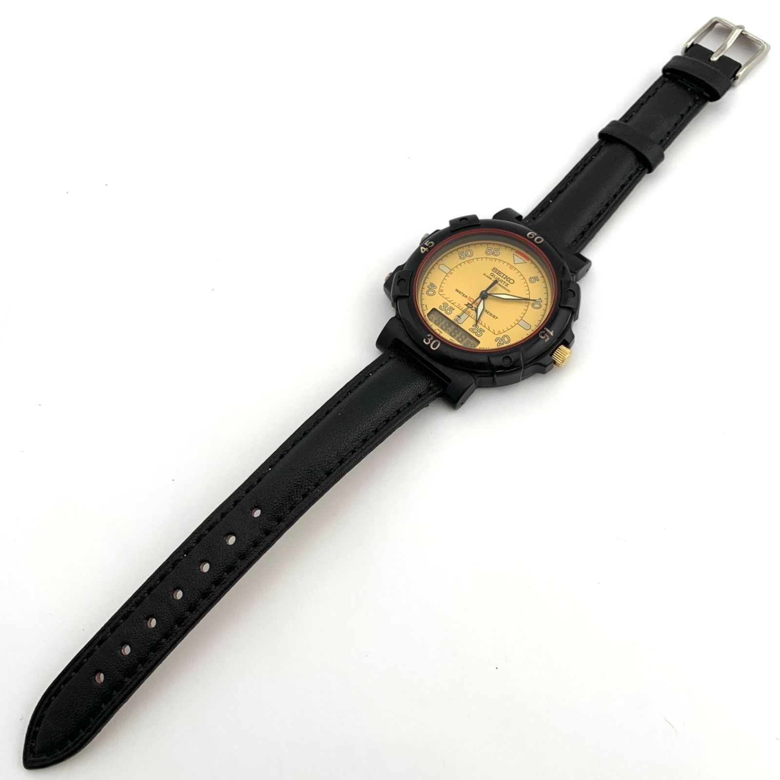 ジャンク】SEIKO V041-9131 クォーツ 腕時計 ゴールド文字盤 1 - メルカリ