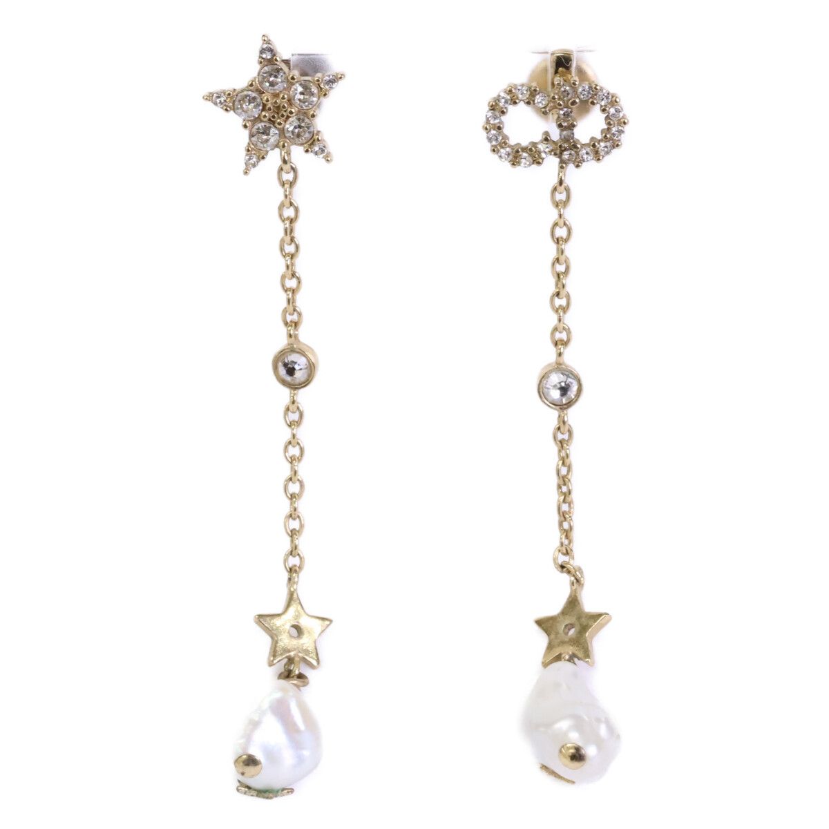 DIOR ディオール CDロゴ スター ラインストーン ダングル - メルカリ