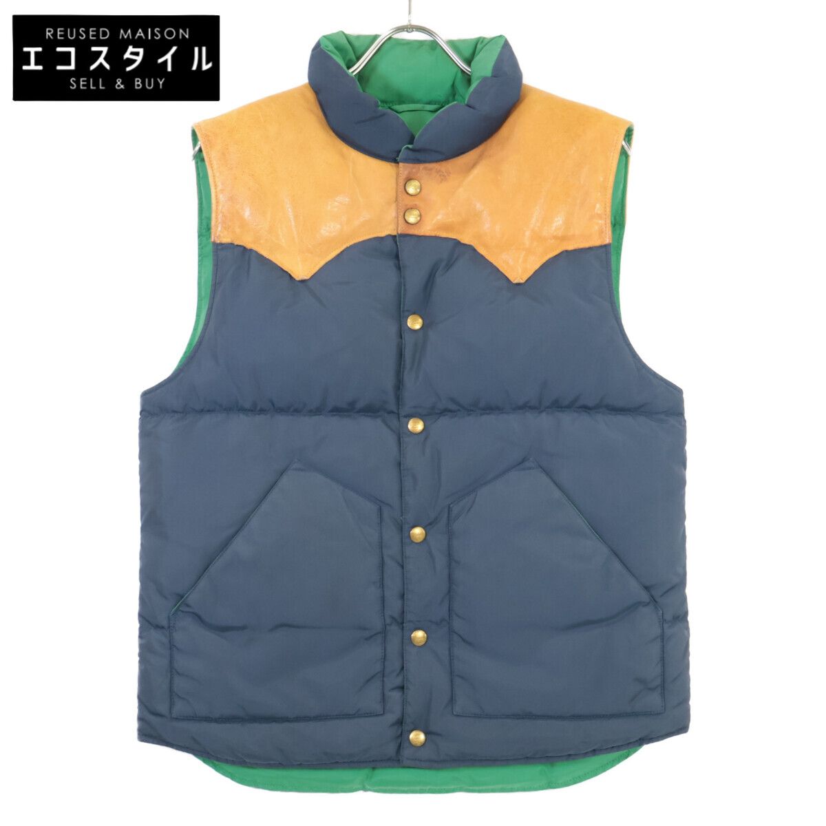 RRL ダブルアールエル ｸﾞﾘｰﾝ×ﾈｲﾋﾞｰ ﾘﾊﾞｰｼﾌﾞﾙﾀﾞｳﾝﾍﾞｽﾄ ﾛｯｷｰﾏｳﾝﾃﾝ S