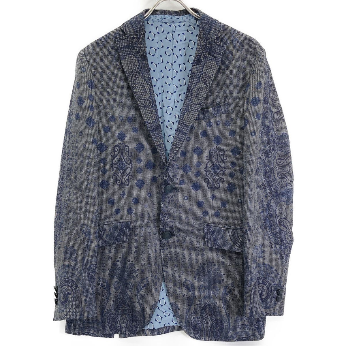 ETRO エトロ ﾈｲﾋﾞｰ ﾍﾟｲｽﾞﾘｰ柄 ｳｰﾙ ｾｯﾄｱｯﾌﾟ 46 - メルカリ