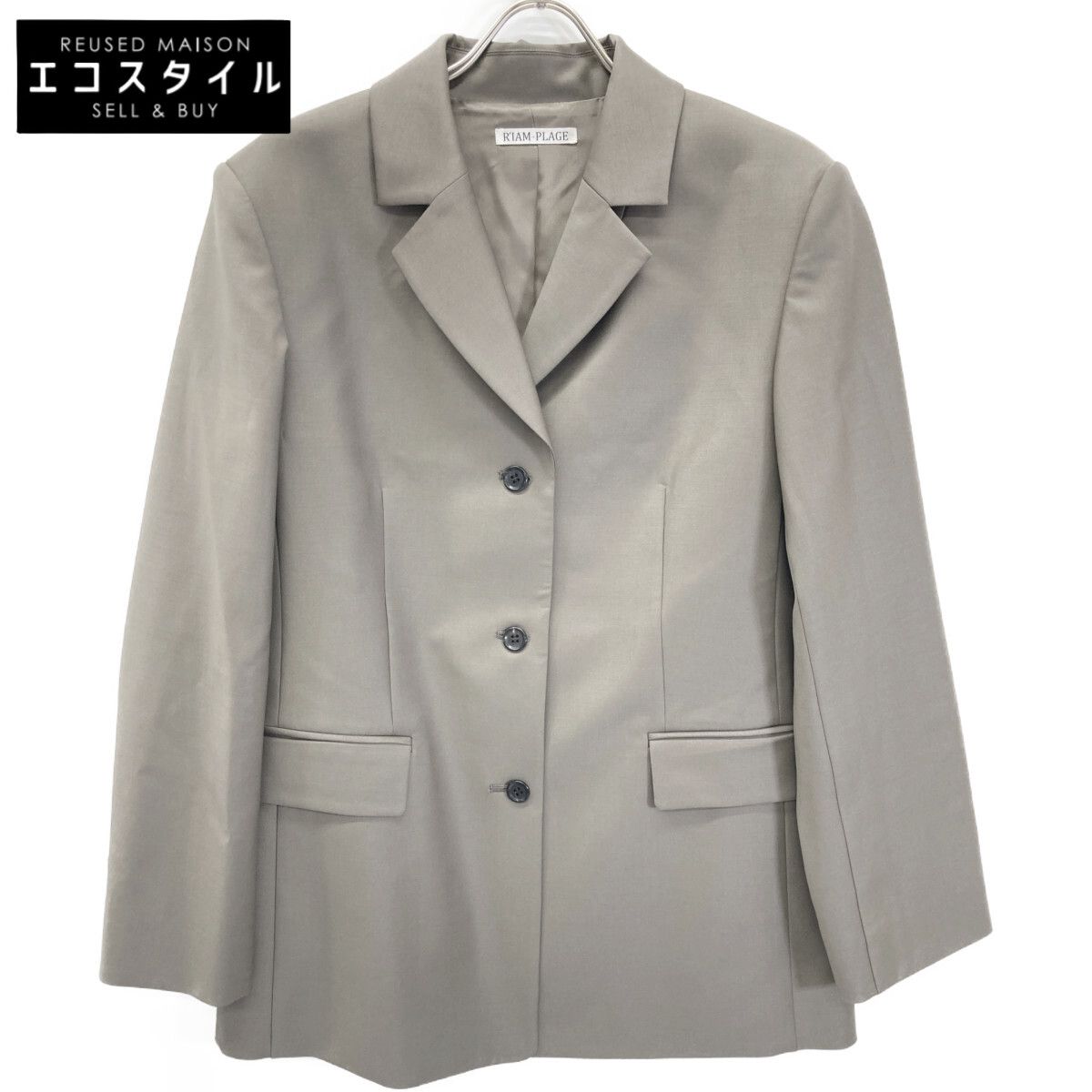 【ゆう】R’IAM-PLAGE リアムプラージュ ジャケット r'iam plage リアムプラージュ ｸﾞﾚｰｼﾞｭ 25-010-922-6030-1-0 ｼｬﾂﾃｰﾗｰﾄﾞ