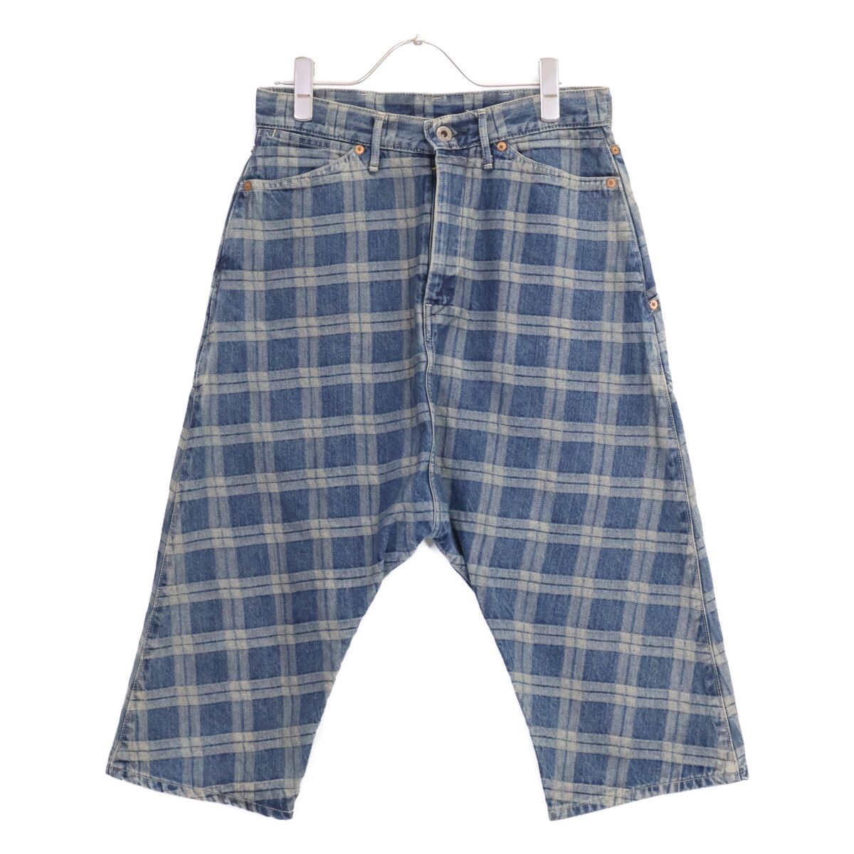 KAPITAL キャピタル ﾌﾞﾙｰ ﾁｪｯｸ ﾃﾞﾆﾑ ｻﾙｴﾙ ﾊﾟﾝﾂ XS - メルカリ