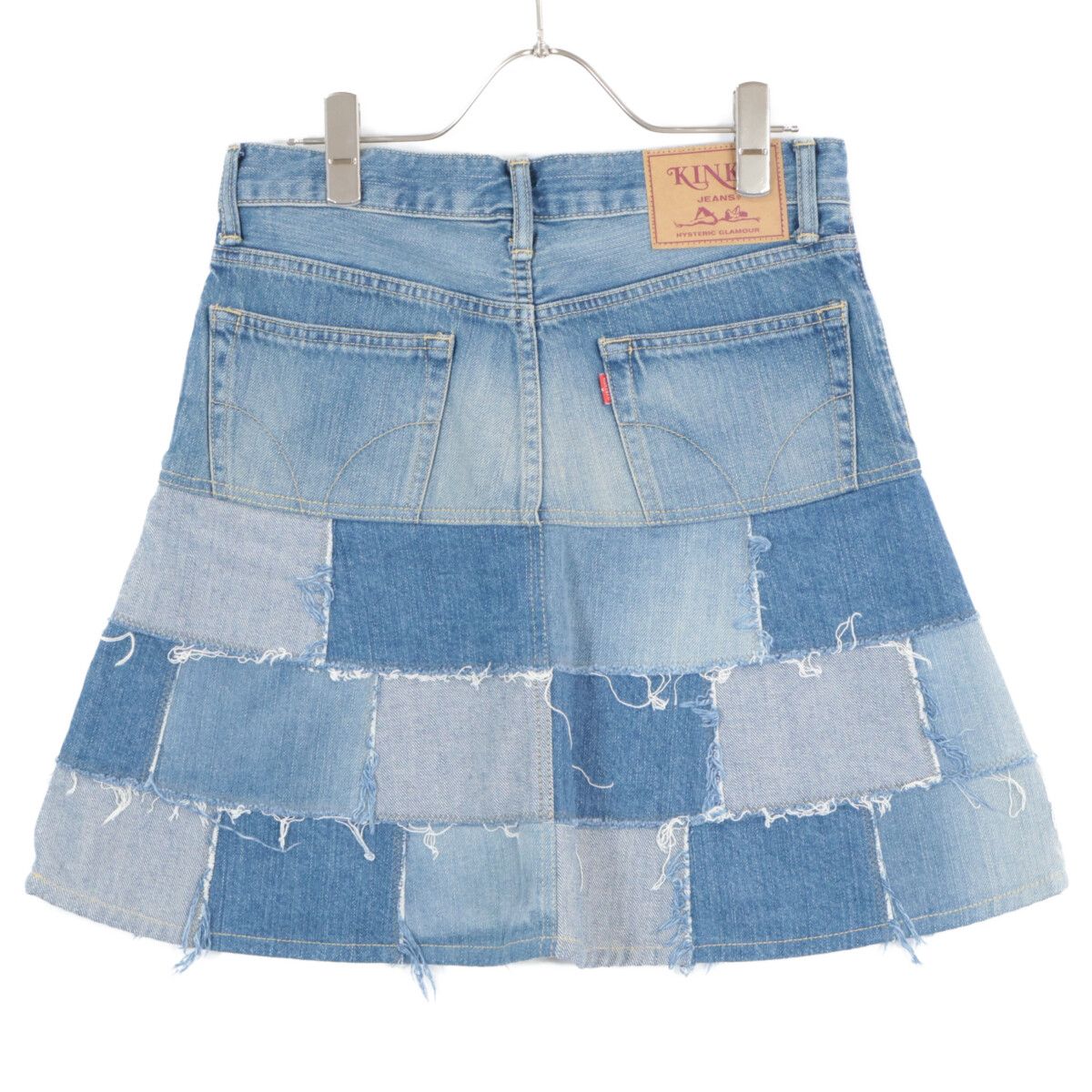 HYSTERIC GLAMOUR ヒステリックグラマー ﾌﾞﾙｰ 01243AK02 ﾊﾟｯﾁﾜｰｸ ﾃﾞﾆﾑ