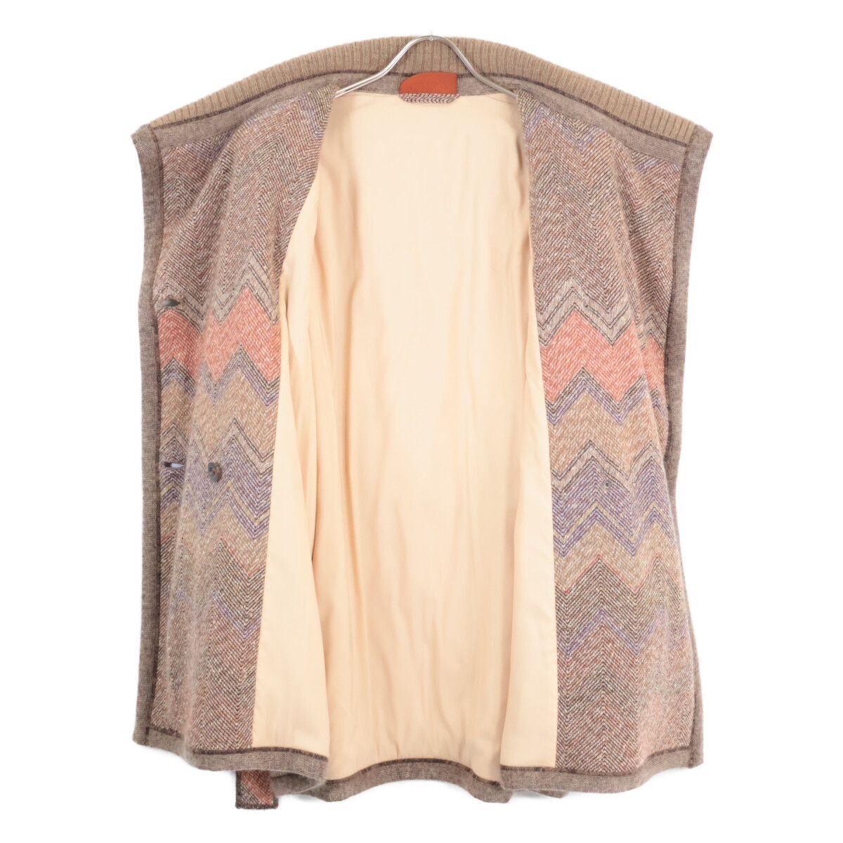 MISSONI ミッソーニ ﾍﾞﾙﾄ付き ﾀﾞﾌﾞﾙ釦 ﾆｯﾄｼﾞｬｹｯﾄ 42 - メルカリ