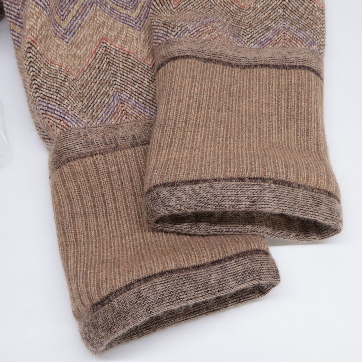 MISSONI ミッソーニ ﾍﾞﾙﾄ付き ﾀﾞﾌﾞﾙ釦 ﾆｯﾄｼﾞｬｹｯﾄ 42 - メルカリ