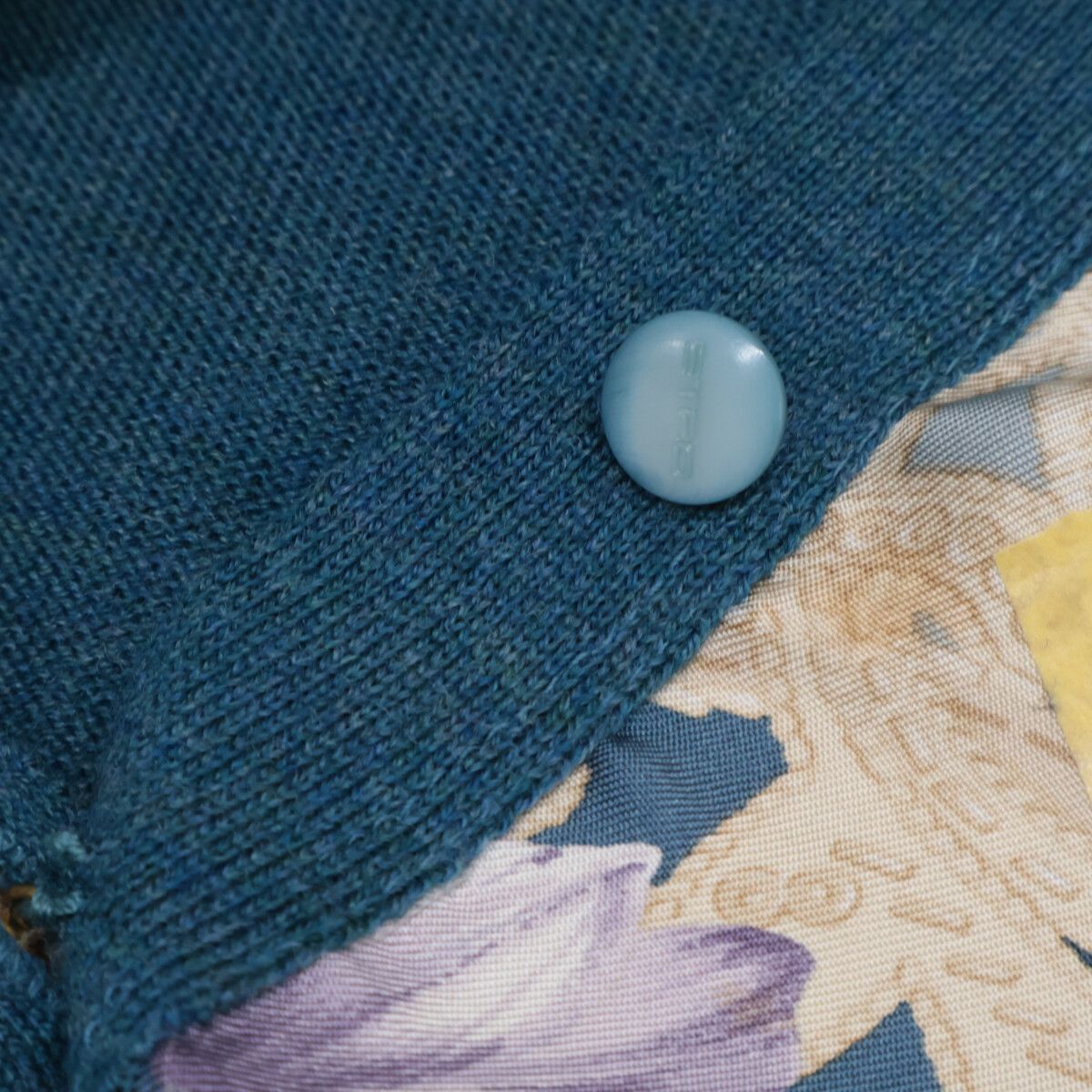 ETRO エトロ ﾌﾞﾙｰ ｳｰﾙ×ｼﾙｸ 花柄ﾌﾟﾘﾝﾄ 長袖ﾆｯﾄ 40 - メルカリ