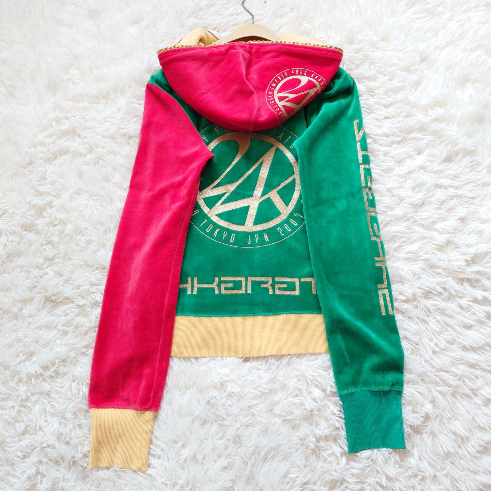 24karats EXILE ベロアジャージ セットアップ オーバーサイズ 24karats 24カラッツ EXILE ジャージ セットアップ ベロア ジップ