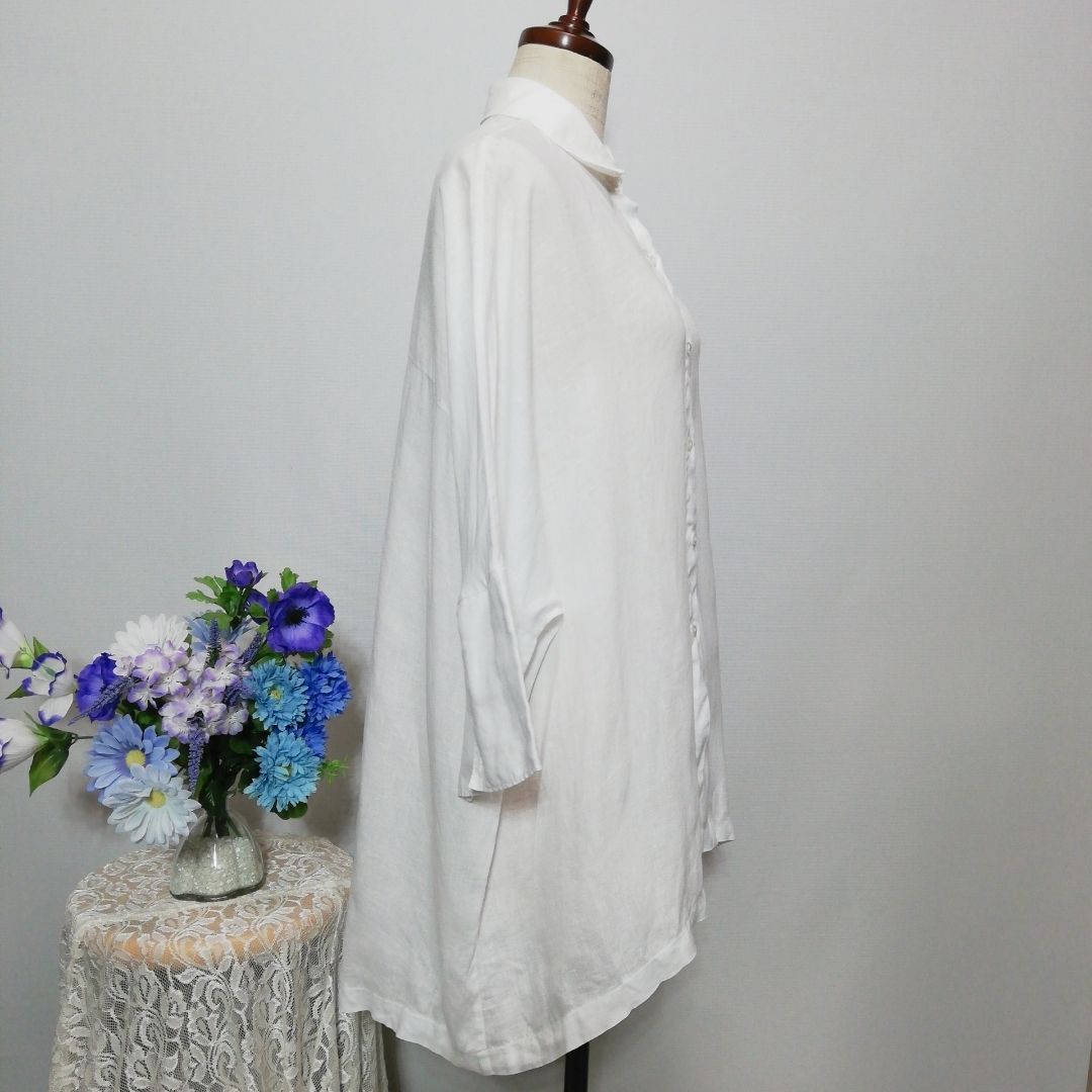 ナラカミーチェ 極上美品 麻 リネン100% ゆったりサイズ XLサイズ