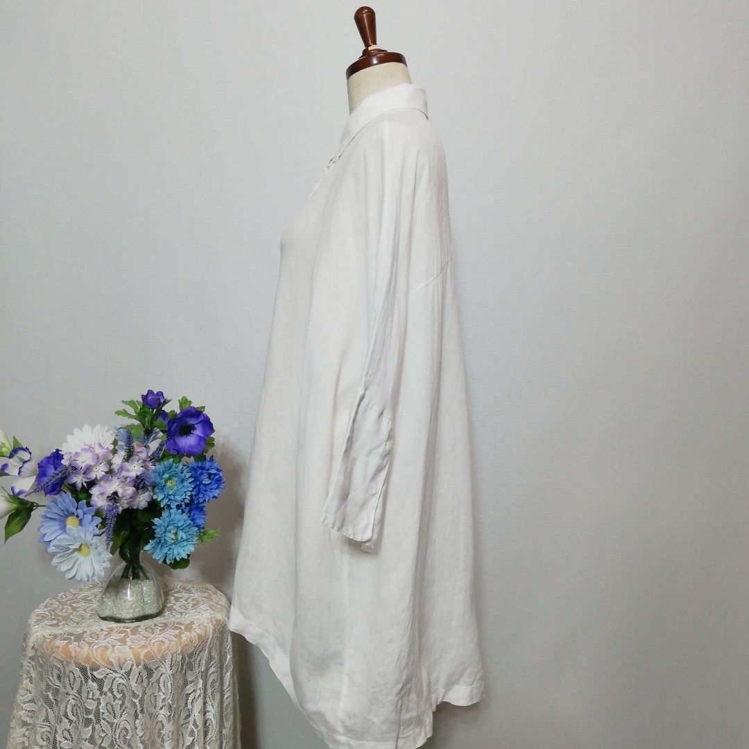 ☆マルメロページ☆ナラカミーチェ リネン100% ブラウス2点 おまとめ ナラカミーチェ 極上美品 麻 リネン100% ゆったりサイズ XLサイズ