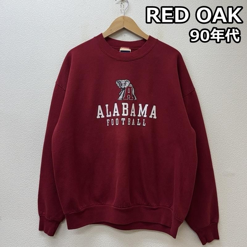 古着 RED OAK 90年代 ビンテージ ALABAMA ロゴ プリント スウェット