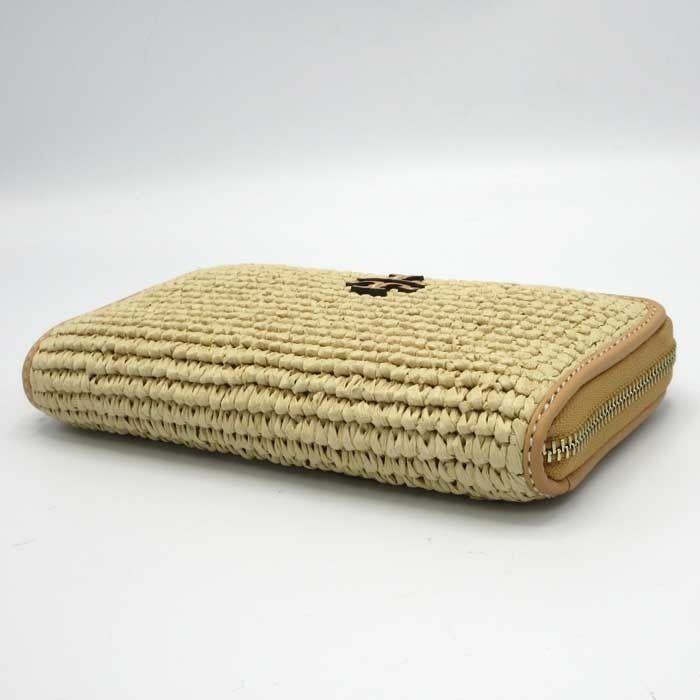 【新品】●TORY BURCH専用紙袋付き●トリーバーチ 156094 0624 925 (ラフィア) 財布 長財布 TORY BURCH THEA ラフィア レザー ダブルTロゴ ラウンドジップ ロングウォレット IDパスケース付き アウトレット レディース 新品】トリーバーチ 156094 0624 925 (ラフィア) 財布 長財布 TORY