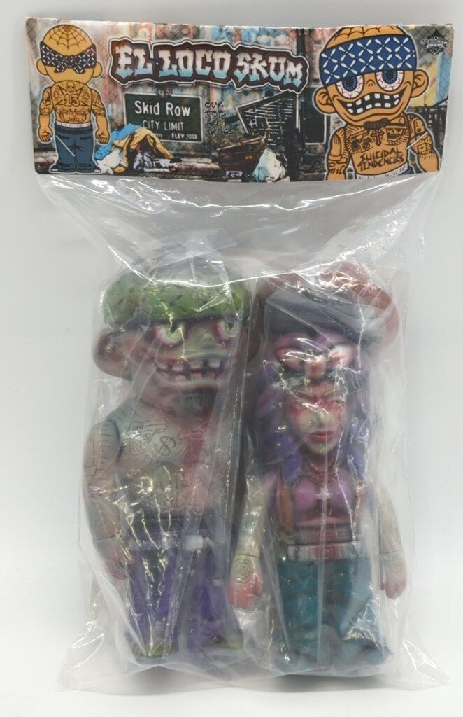 EL Loco SKUM ソフビ Black Book Toy ADOPETOY SUPPLY El Loco SKUM&Queen Chola グレー成型