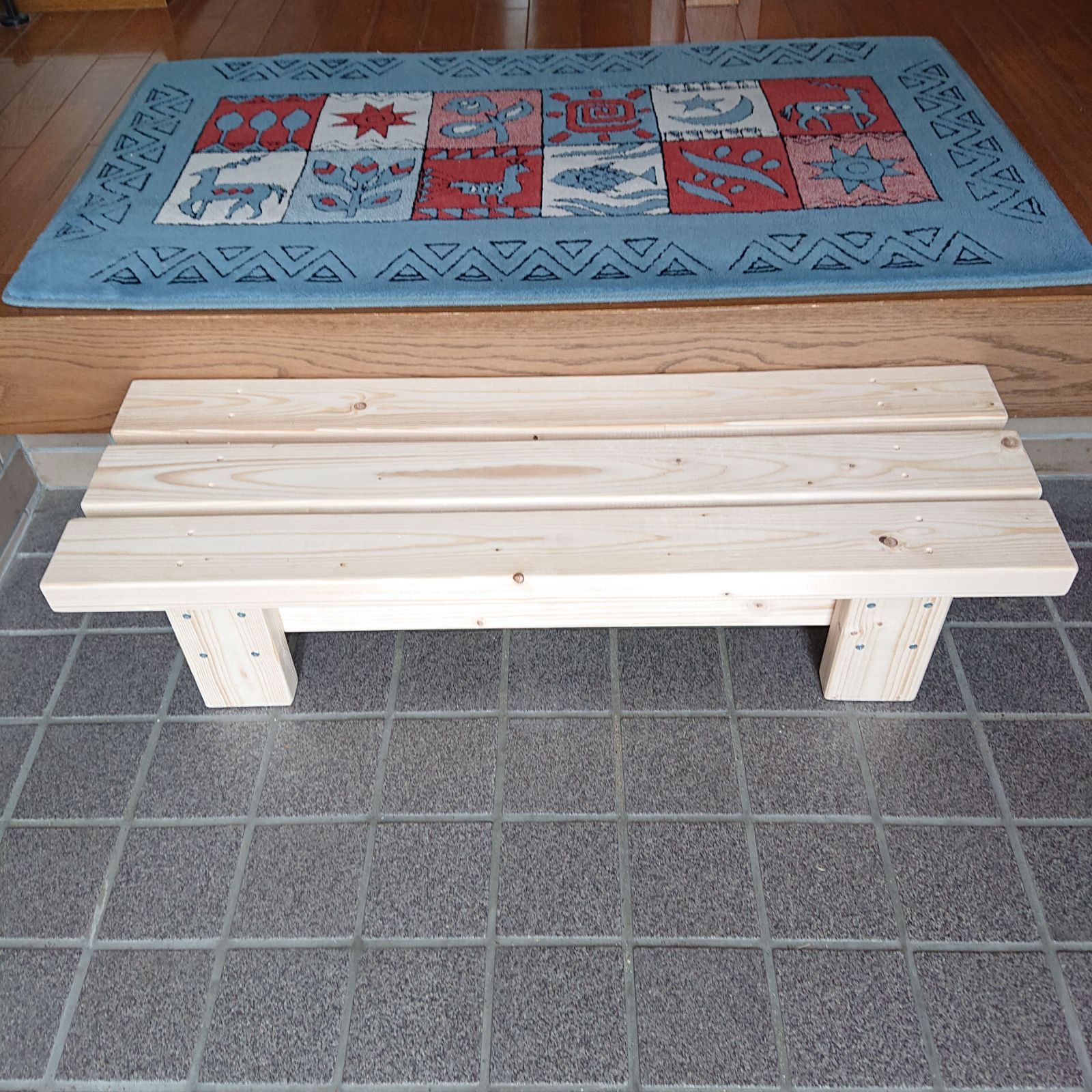 ベンチ 木製 87cm 高さ18cタイプ丈夫 多目的 踏み台 椅子 スツール