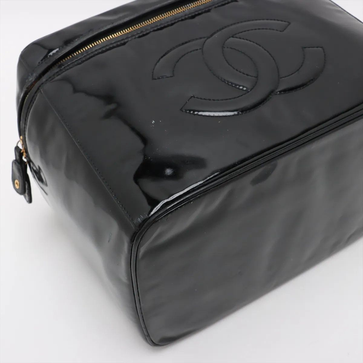 美品 シャネル シリアルシール付 ココマーク バニティバッグ レザー  