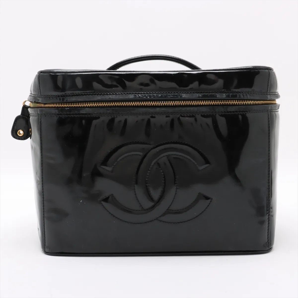 美品 シャネル シリアルシール付 ココマーク バニティバッグ レザー