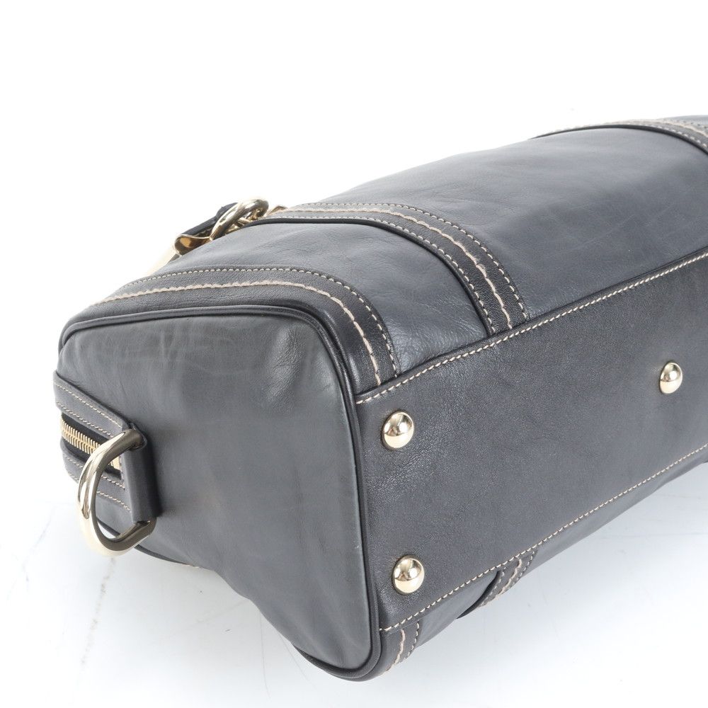 極美品 グッチ ドゥケッサ リボン 181487 レザー ミニ ボストン トート