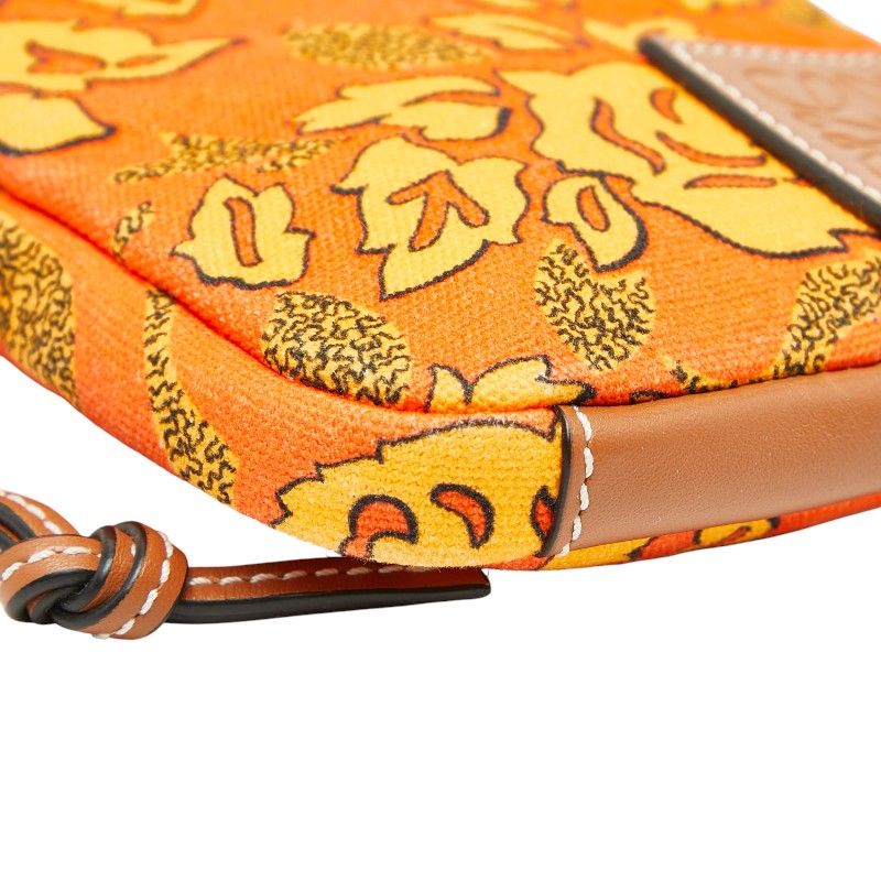 ロエベ × パウラズイビザ ポーチ 小物入れ オレンジ マルチカラー