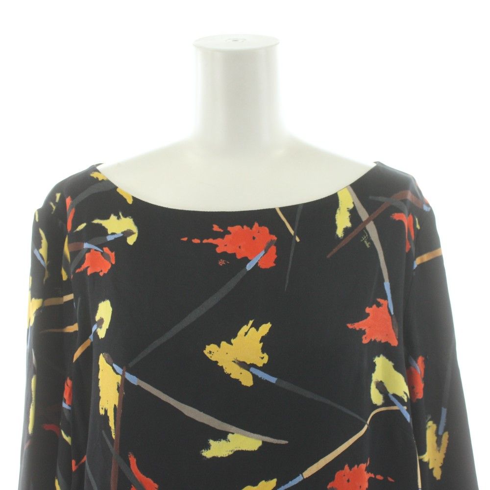 エミリオプッチ EMILIO PUCCI ワンピース ひざ丈 長袖 シルク 絹 I46