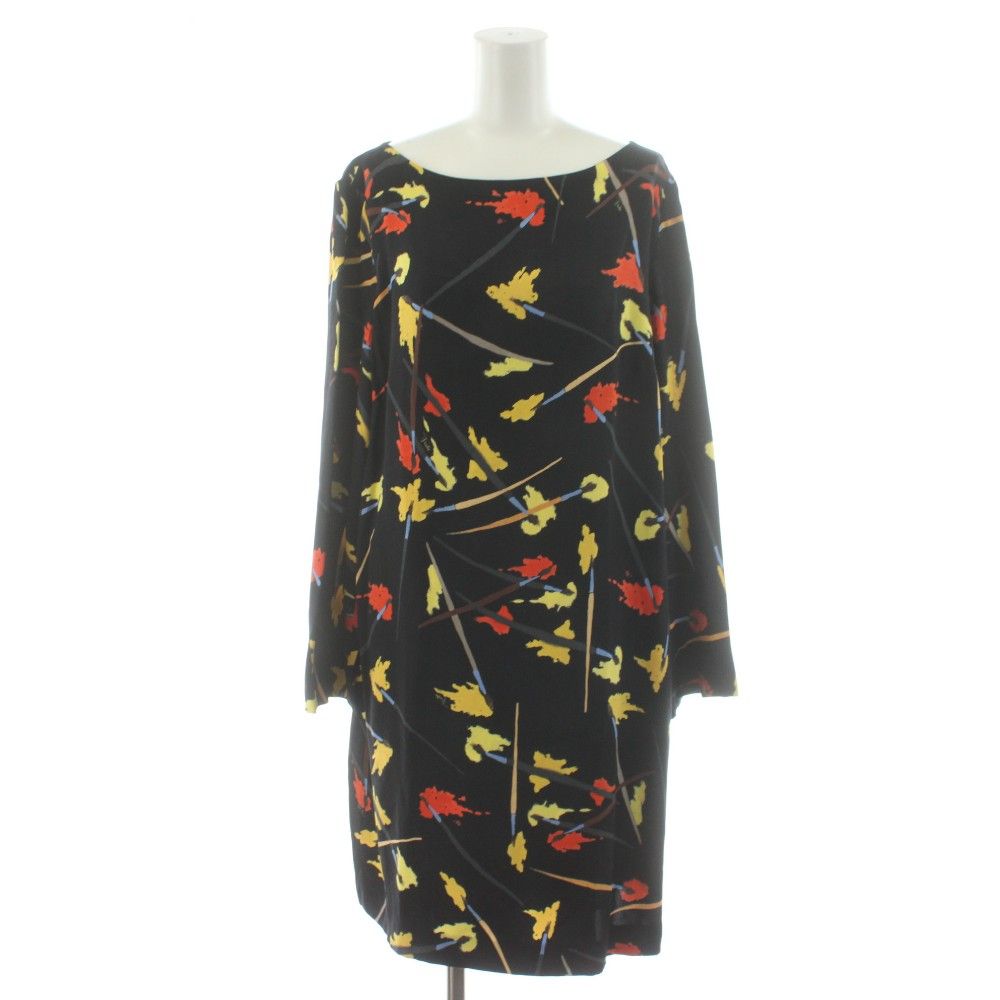 エミリオプッチ EMILIO PUCCI ワンピース ひざ丈 長袖 シルク 絹 I46